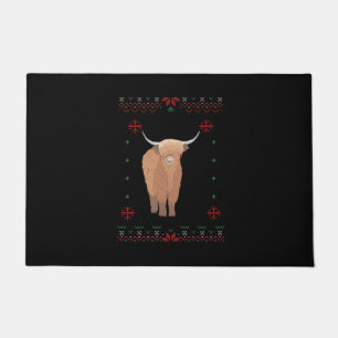 Paillasson Highland Cow Christmas