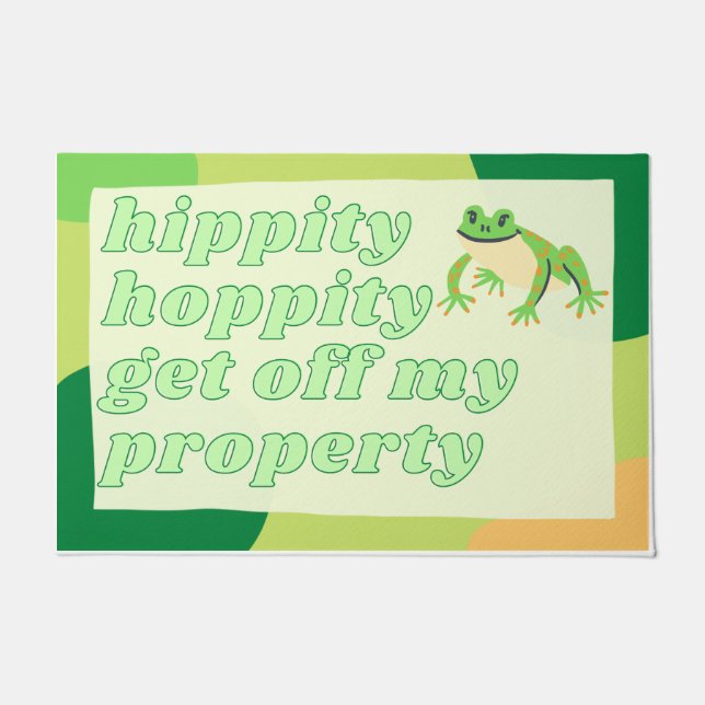 Paillasson Hippity Hoppity Descendez de ma propriété (Devant)