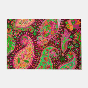 Paillasson Hippy Peace Retro Colorful Boho Chic