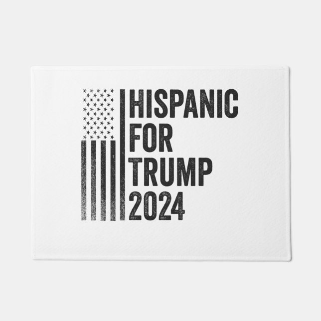 Paillasson Hispanique Pour Trump 2024 - Drapeau Patriotique A (Devant)