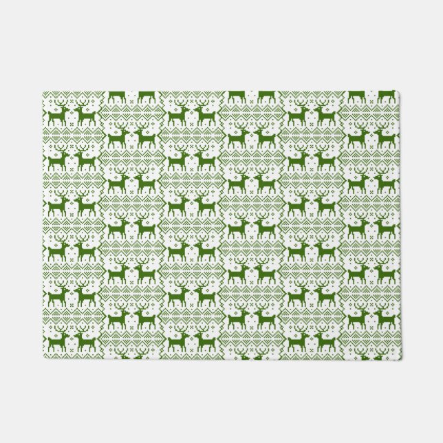 Paillasson Hiver Thème Reindeer Motif Fête Noël (Devant)