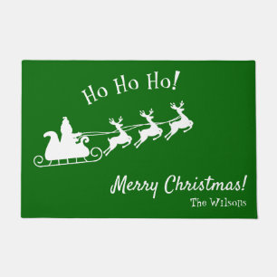 Paillasson Ho Ho Ho Joyeux Noël avec Père Noël, mat de por