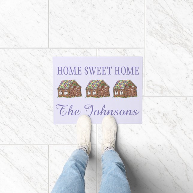 Paillasson Home Sweet Home Candy Noël Gingerpain Maison (Intérieur)