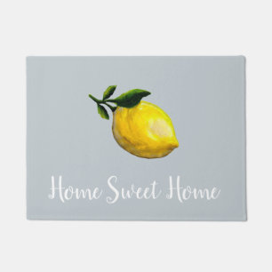 Paillasson Home Sweet Home Lemon Gris Sol Mat