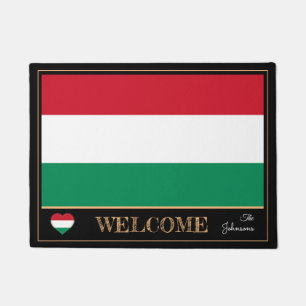 Paillasson Hongrie et Hongrie Flag house mats/sports Welcome