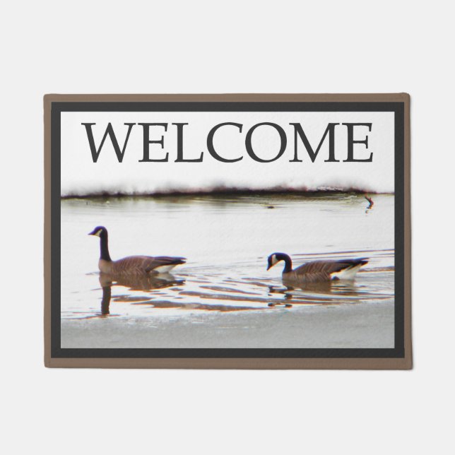 Paillasson Honkers (Oies du Canada) - Bienvenue (Devant)