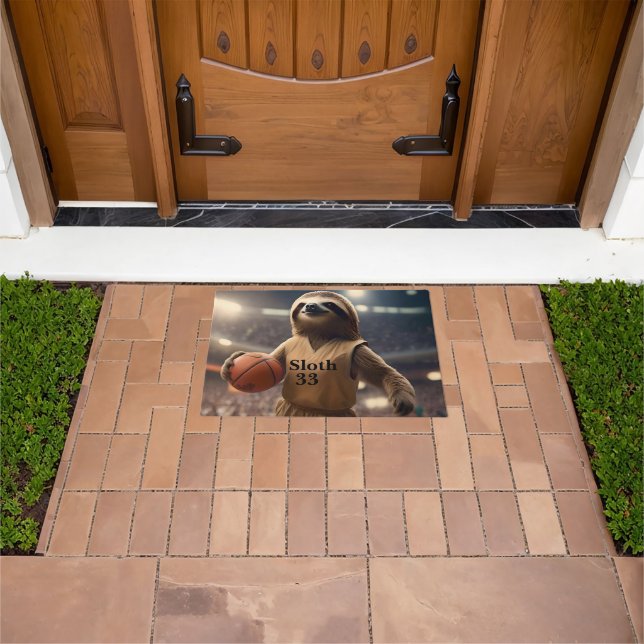 Paillasson Hoops and Hangs : Le Slam Dunking Sloth, (De plein air)