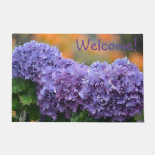 Paillasson Hortensia pourpre impressionniste