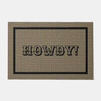 Paillasson Howdy Western Rustic Welcome Mat | Grand mat de po