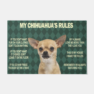 Paillasson Humour Cihuahua Chien Règles Mat, Chihuahua Propr