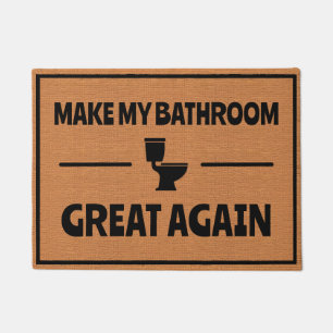 Paillasson Humour de salle de bain Toilettes Humour Rustique