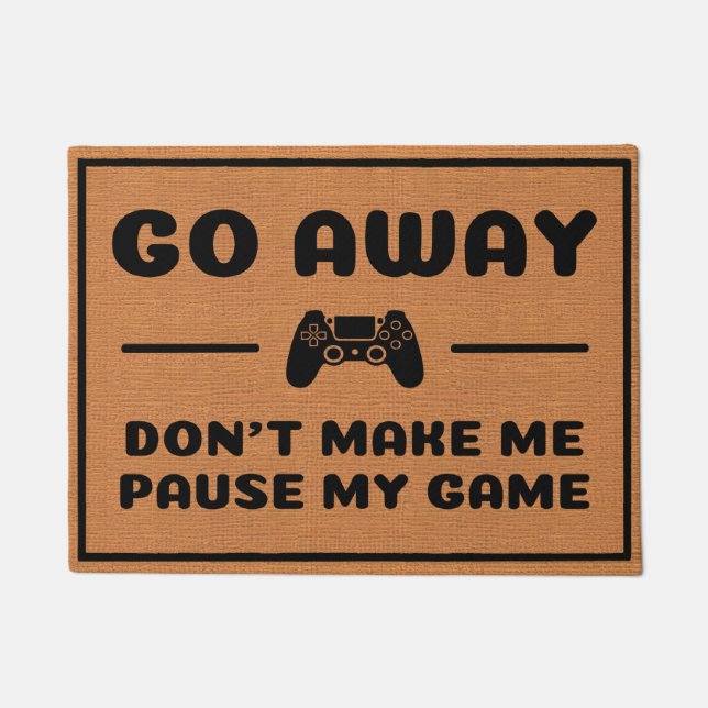 Paillasson Humour introverti minimaliste rustique pour jeux v (Devant)