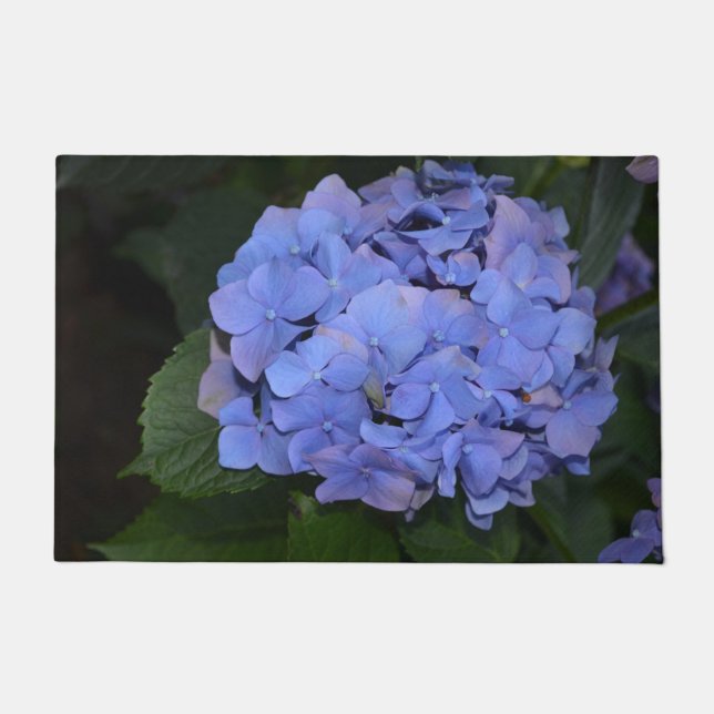 Paillasson Hydrangea macrophylla violette rustique (Devant)