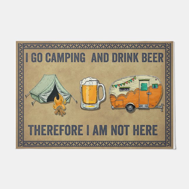 Paillasson I Go Camping And Drink Beer (Devant)