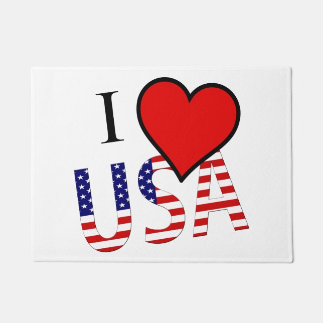 Paillasson I Heart USA superposition dmt (Devant)