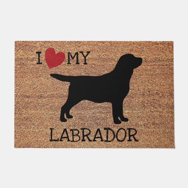Paillasson I Love My Labrador - Welcome Doormat - Labrador (Devant)