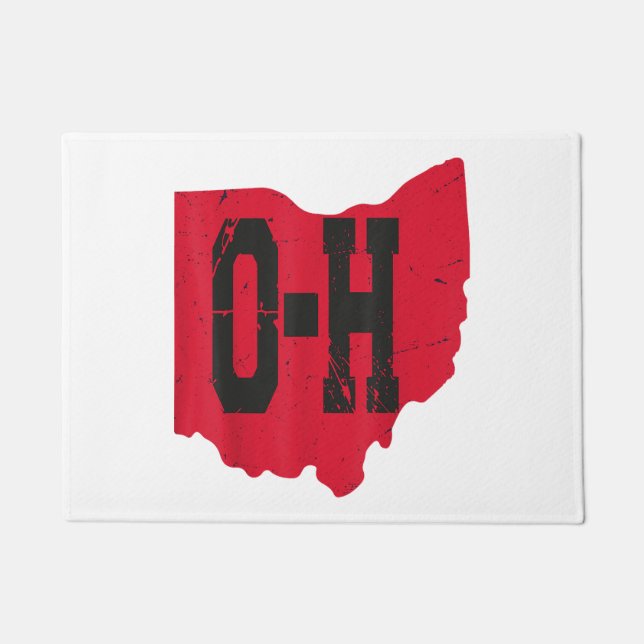 Paillasson I Love My Ohio Home Script Ohio Buckeye State (Devant)