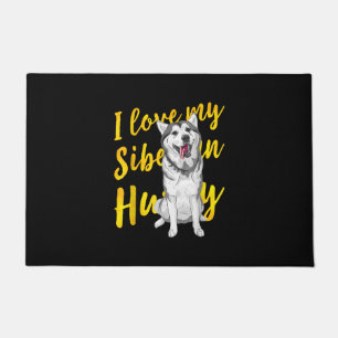 Paillasson I Love My Siberian Husky Dog Lover