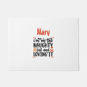 Paillasson "I’m on the Naughty List and Loving It" Design