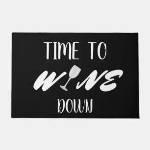 Paillasson Il est temps de boire - Citation amusante - Humour