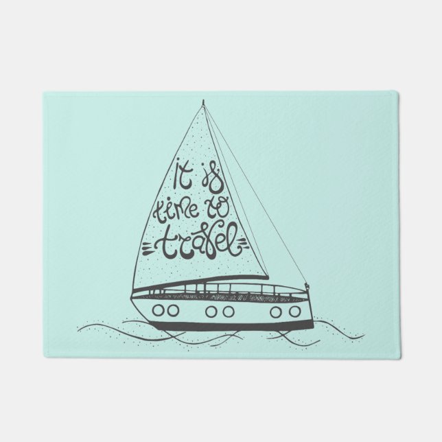 Paillasson Il est temps de voyager (Devant)