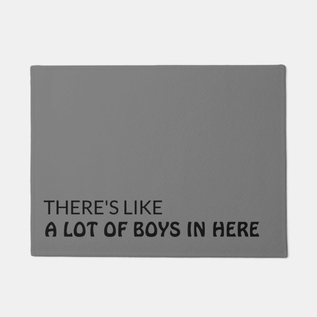 Paillasson Il y a beaucoup de garçons ici (Devant)