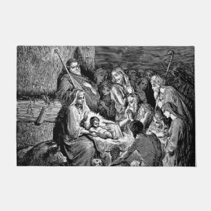 Paillasson Illustrated Christmas Nativity Scene