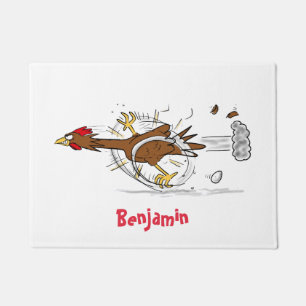 Paillasson Illustration amusante de poulet cool