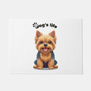 Paillasson Illustration amusante de Terrier Yorkshire de la v