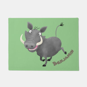 Paillasson Illustration amusante d'un cochon de phacochère af