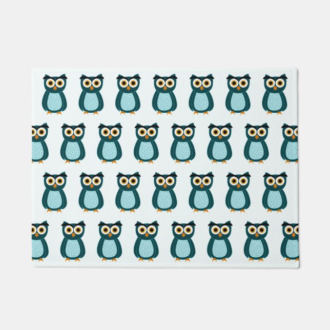 Paillasson Illustration Blue Owl (Devant)