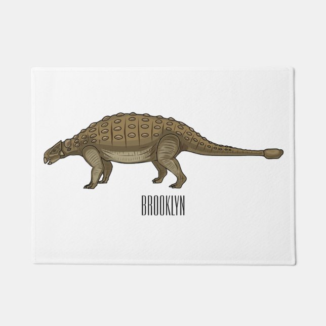 Paillasson Illustration d'Ankylosaurus (Devant)