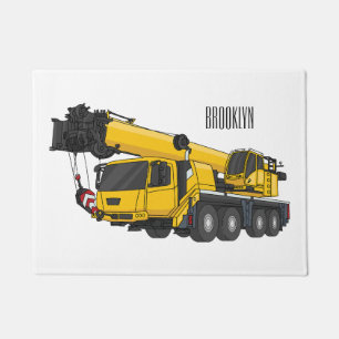 Paillasson Illustration de camion de grue