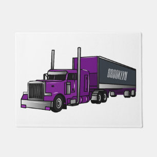 Paillasson Illustration de camion semi-remorque
