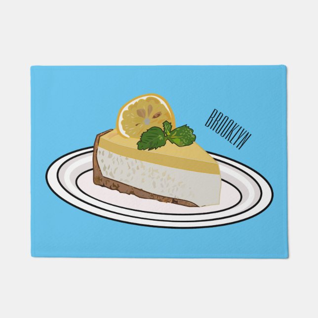 Paillasson Illustration de citron cheesecake (Devant)