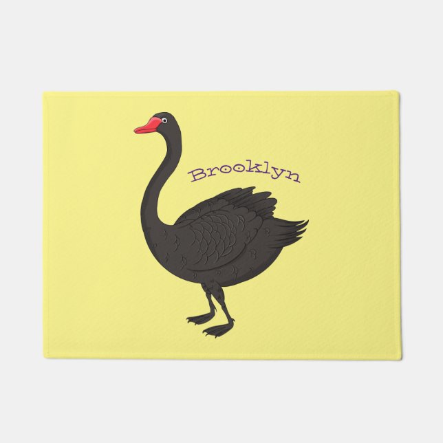 Paillasson Illustration de cygne noir (Devant)