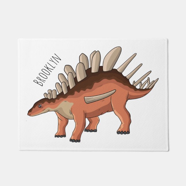 Paillasson illustration de dessin animé de Kentrosaurus  (Devant)