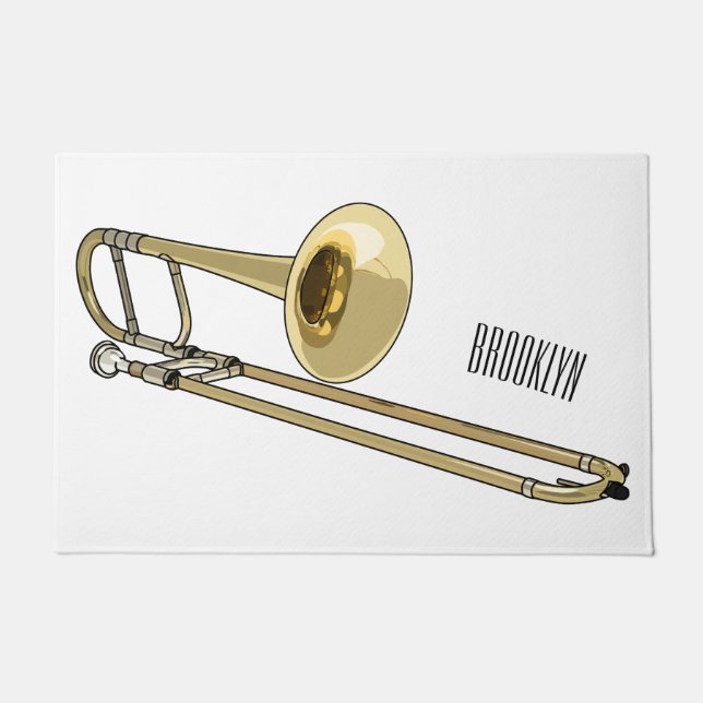 Paillasson Illustration de dessin animé de Trombone (Devant)