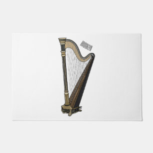 Paillasson Illustration de dessin animé sur la harpe