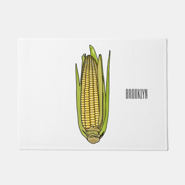 Paillasson Illustration de dessin sur le maïs (Devant)