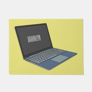 Paillasson Illustration de dessin sur ordinateur portable