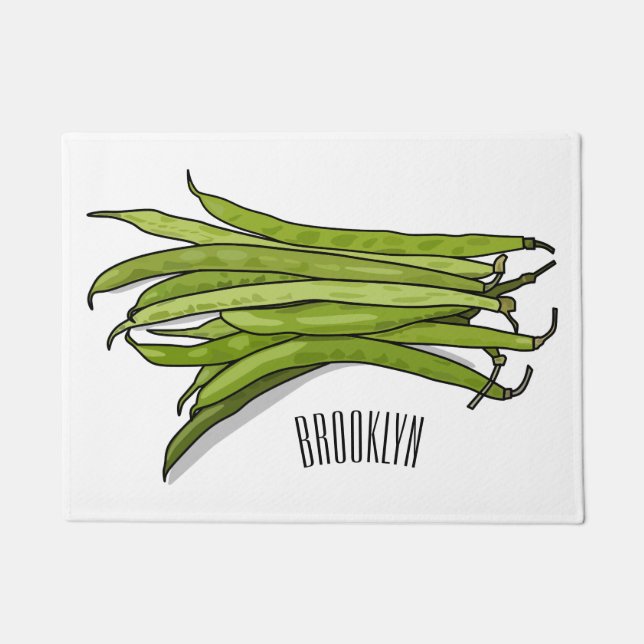 Paillasson Illustration de haricots verts (Devant)