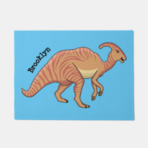 Paillasson Illustration de la caricature de dinosaure du para