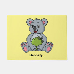 Paillasson Illustration de la koala de Cute et de la noix de 