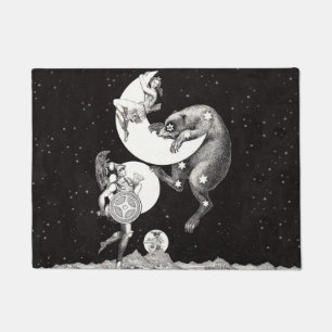 Paillasson Illustration de la nuit du dieu de l'univers du ci
