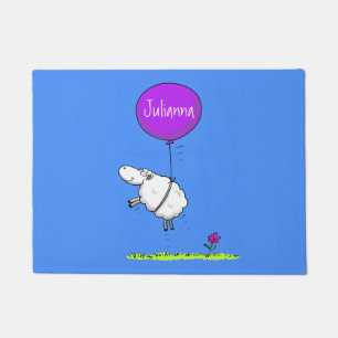Paillasson Illustration de l'humour en ballons de mouton mign