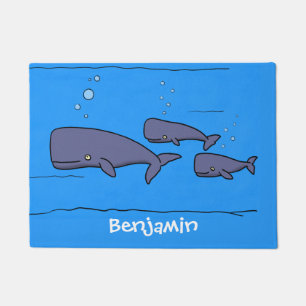 Paillasson Illustration de mignonne migratrice de baleines à