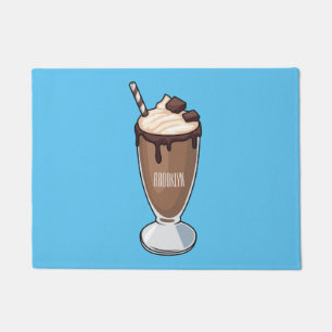 Paillasson Illustration de milk-shake au chocolat