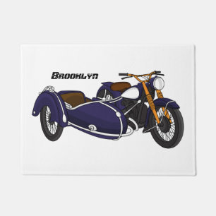 Paillasson Illustration de moto pourpre Sidecar