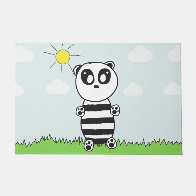 Paillasson Illustration de Panda Mignon (Devant)